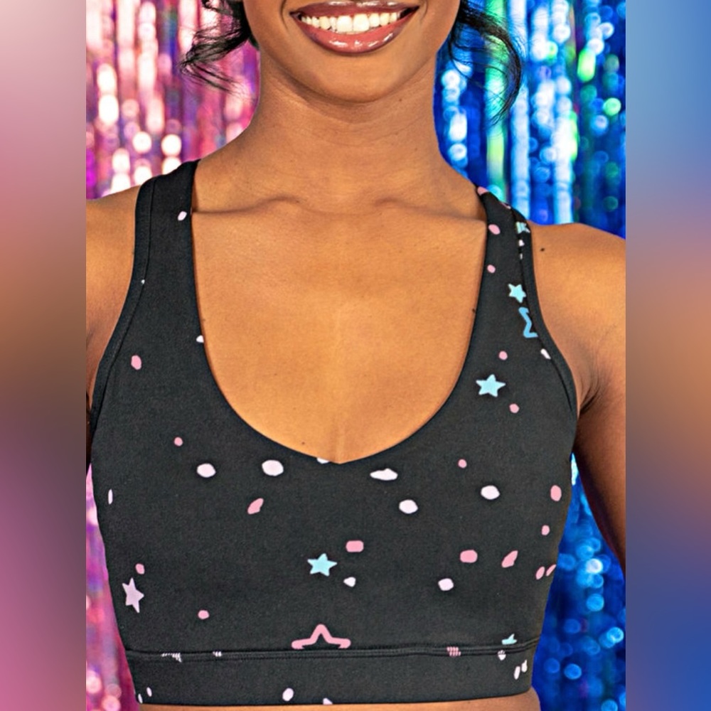 Pop fit galaxy sports bra